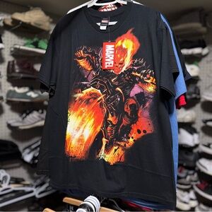 Marvel Mad Engine Ghost Rider Big Logo T Shirt Large New